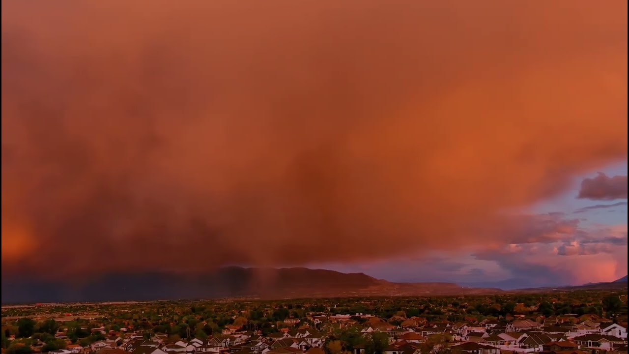 Drone Footage Captures Stunning Sunset Over Salt Lake City