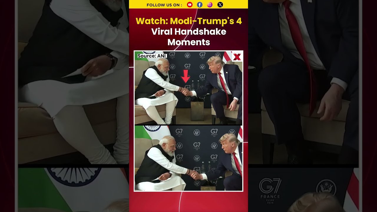 #moment | Modi-Trump Viral Handshake Moments that Grab Global Attention From G7 Summit #moditrump