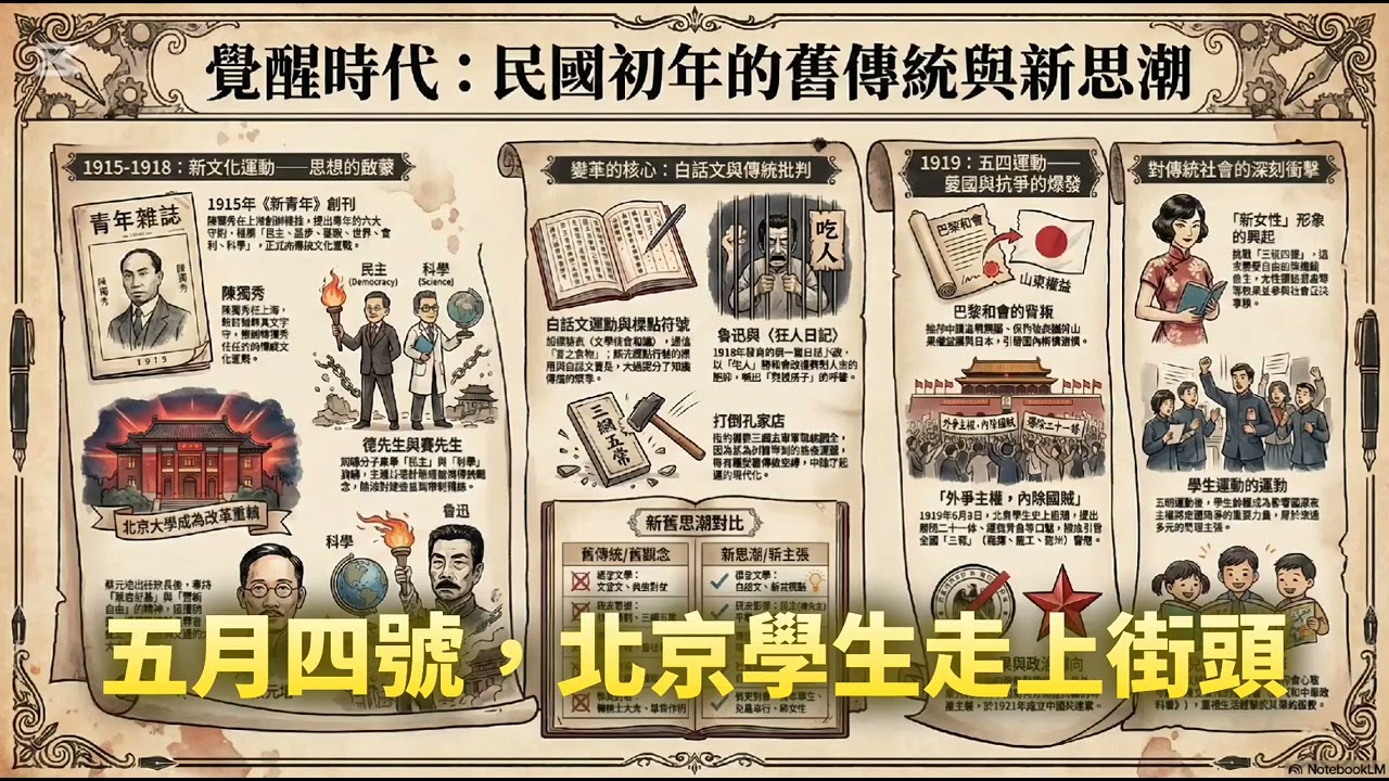 【國二歷史】一首歌秒記新文化與五四運動！《覺醒的時代》段考必備神曲 📖