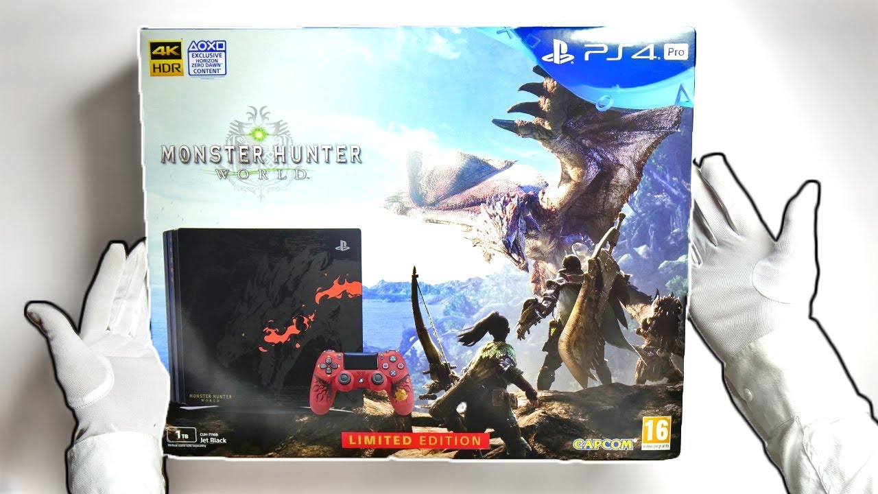 Monster Hunter World PS4 Pro Limited Edition Unboxing! (Sold Out) Rathalos Console
