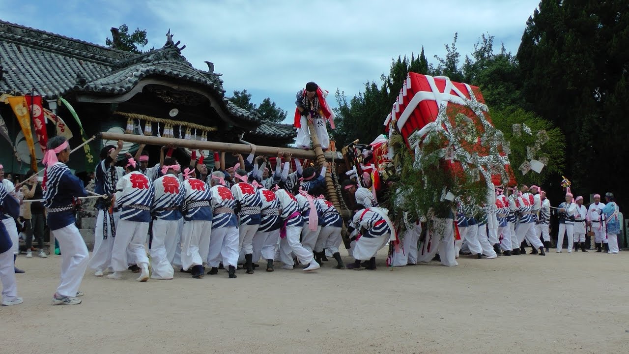 小豆島町池田亀山八幡宮秋祭り 宮入1 平成28年