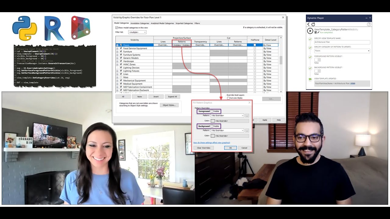 Python Tools for Revit - Ep004 - Override Graphic Settings Foreground and Background Visibility