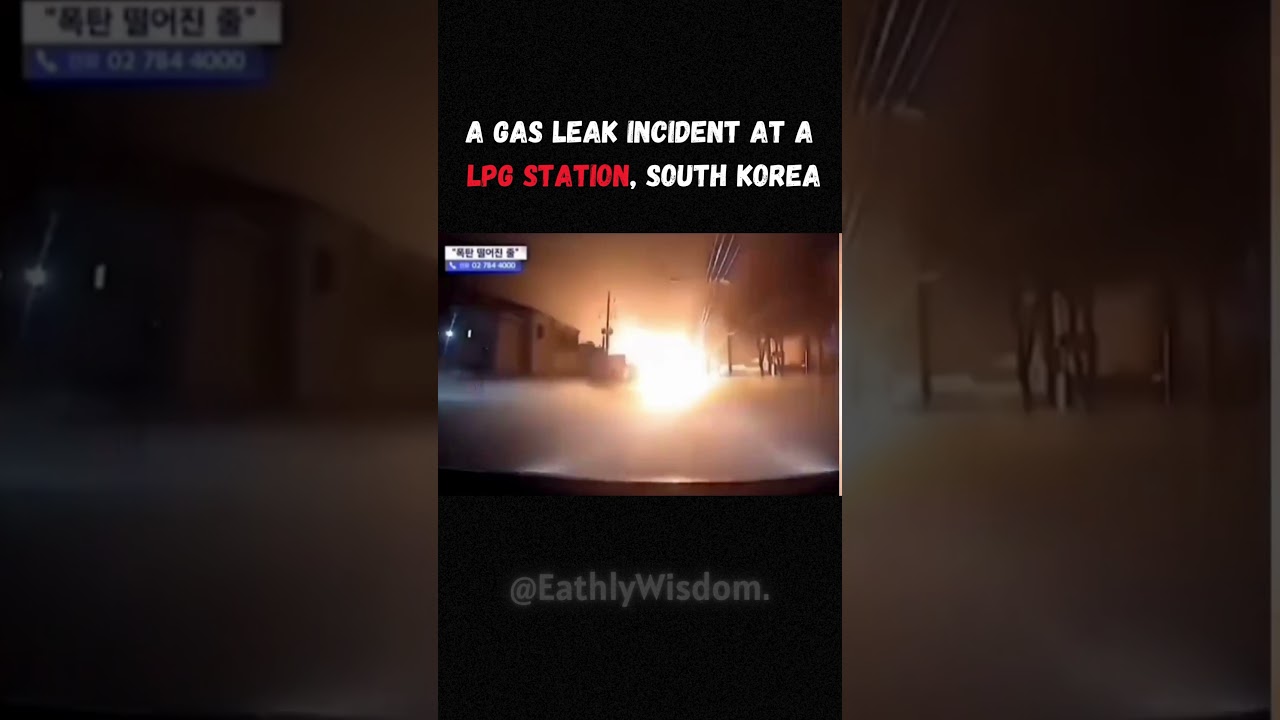 A Horrifying gas leak incident at a LPG station #nature #explore #adventure #viral #accident #fire