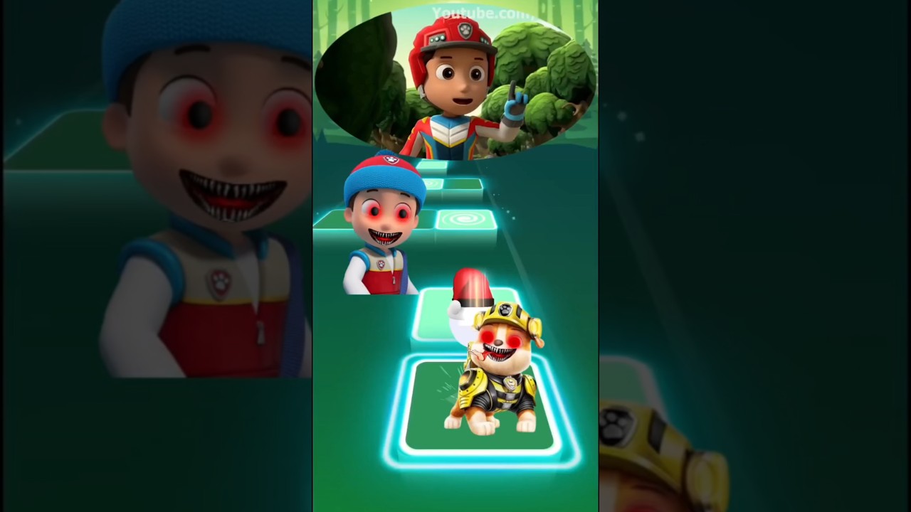 Paw Patrol Scary Ryder vs Rubble Coffin Dance Cover #tileshop #coffindance #pawpatrol