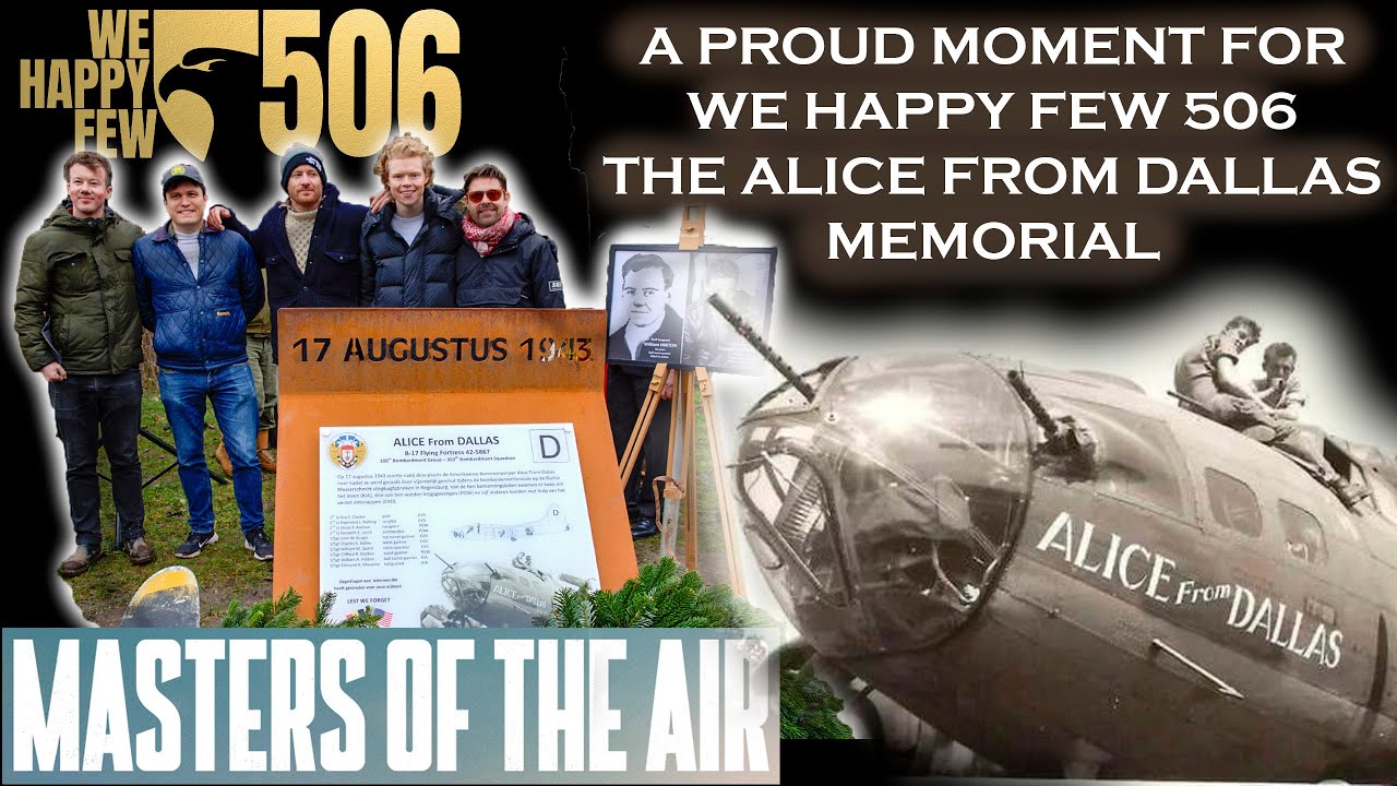We Happy Few506 and the actors from Masters of the Air at Memorial Unveiling #wehappyfew506