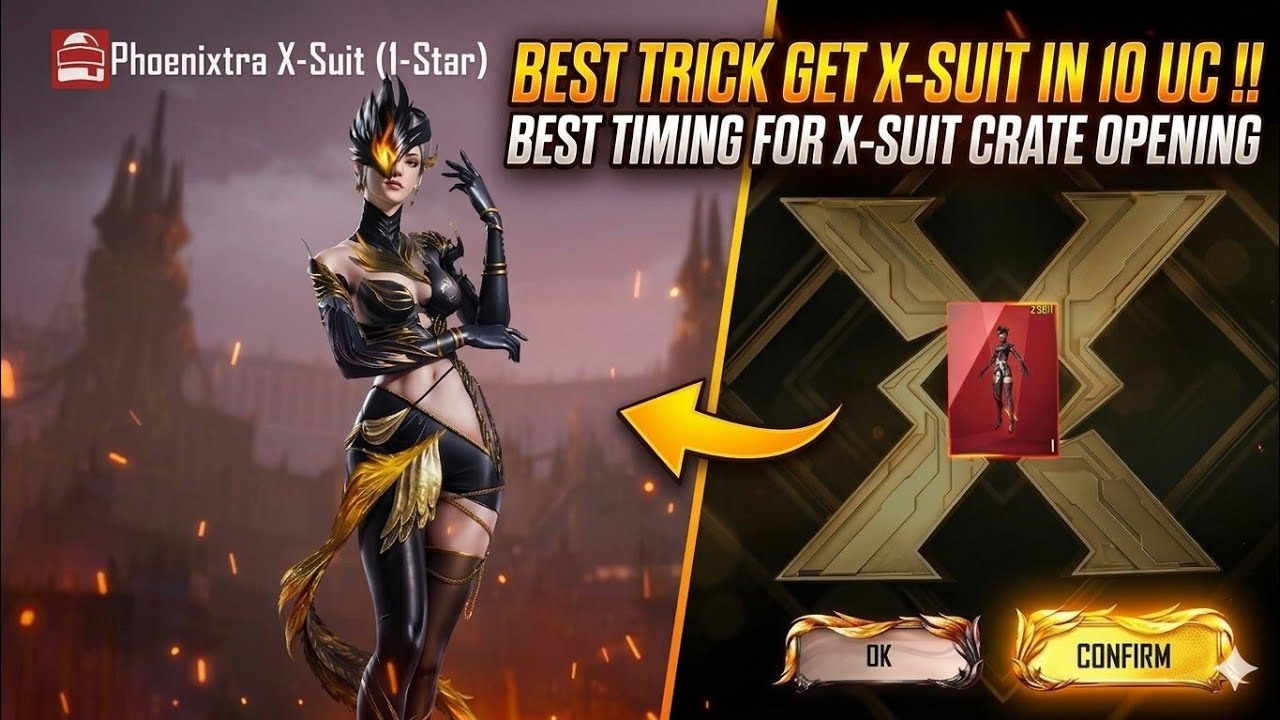 Trick Get X-Suit In 10 Uc | best timing For X-Suit Crate Opening | Bgmi New X-Suit Kaise Le 