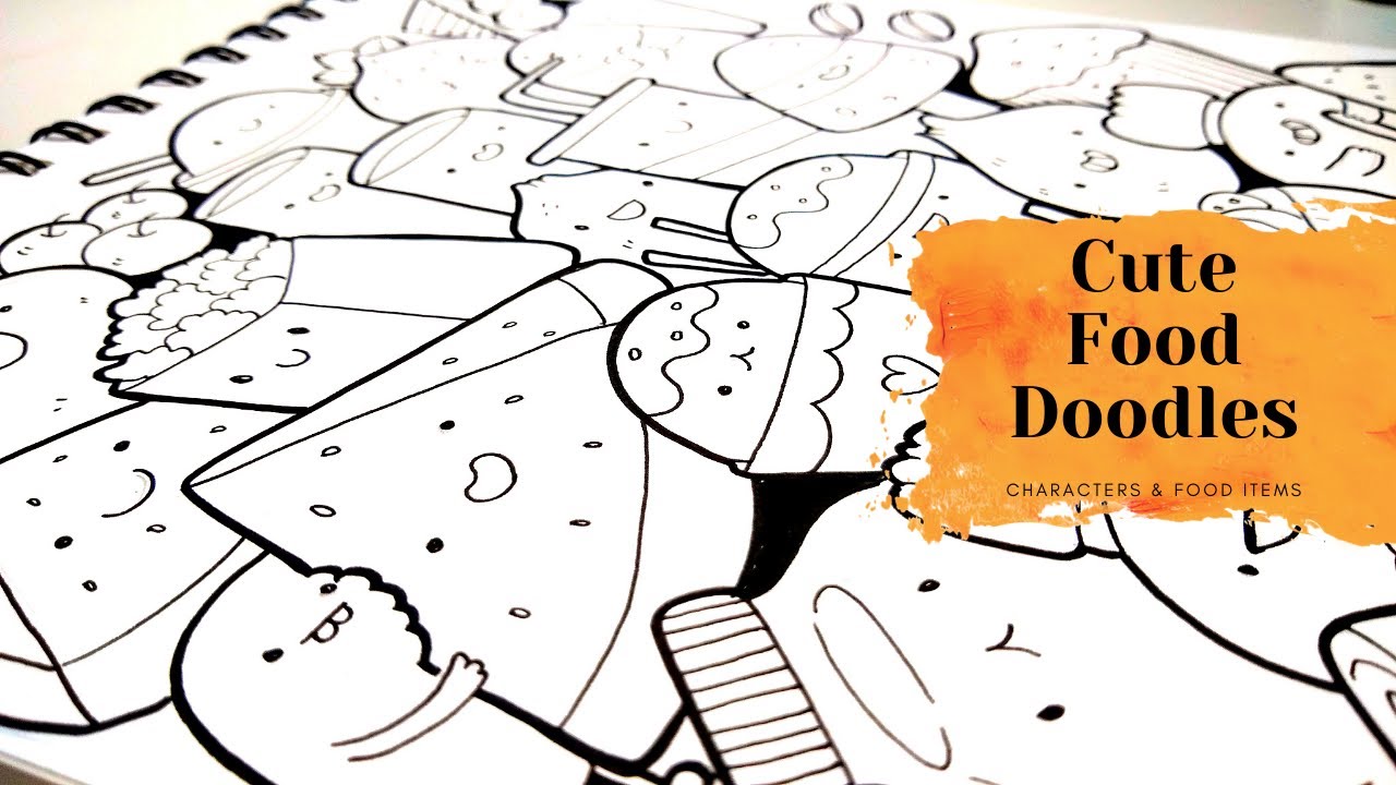 Doodle Art | Day 69 ~ 100 Days Of Doodle ~ FOOD DOODLES | Step By Step Doodle | Doodle With Me