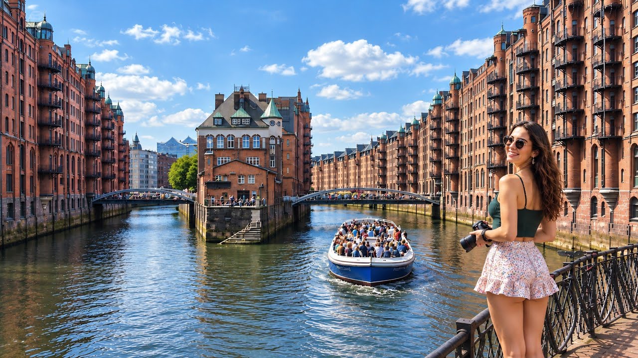 Hamburg 4K Walking Tour 🇩🇪 | Germany’s Port City with Real City Sounds