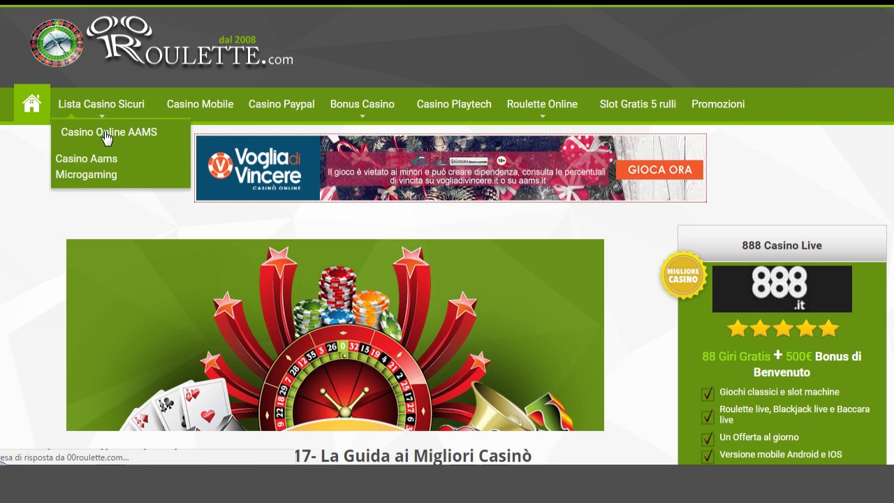 Casino Online AAMS - Lista dei migliori Casin&ograve; con bonus senza deposito e con deposito 2016/2017