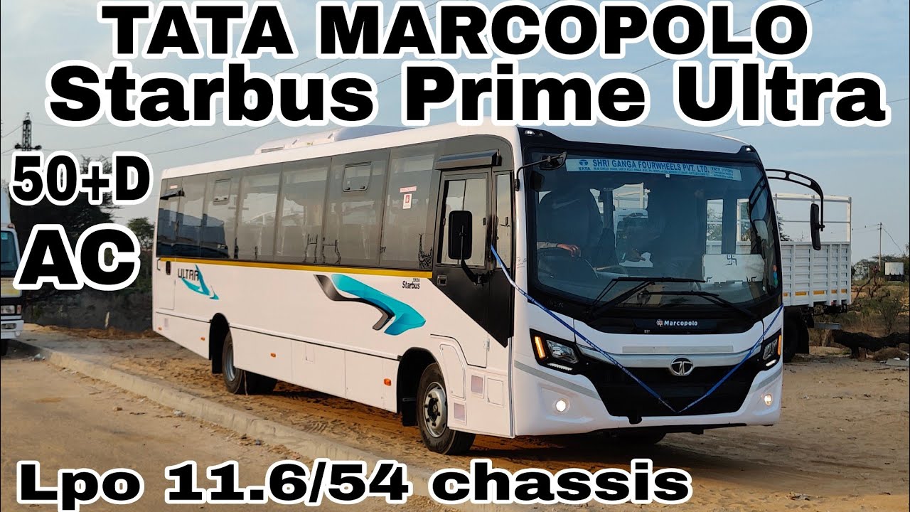 Автобус Tata Marcopolo Starbus Ultra LPO11.6/54 с полным кондиционером, сиденьями 50+D, двигателе...