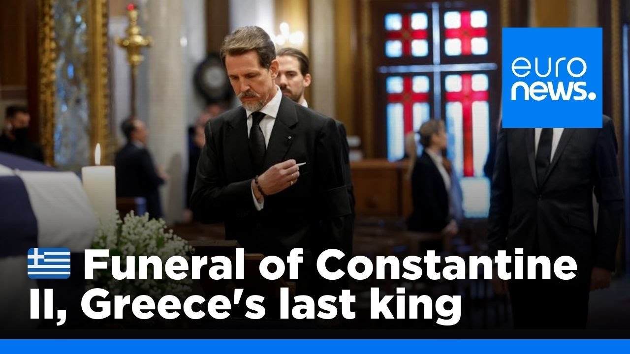 Funeral of Constantine II, Greece's last king | euronews 🇬🇧