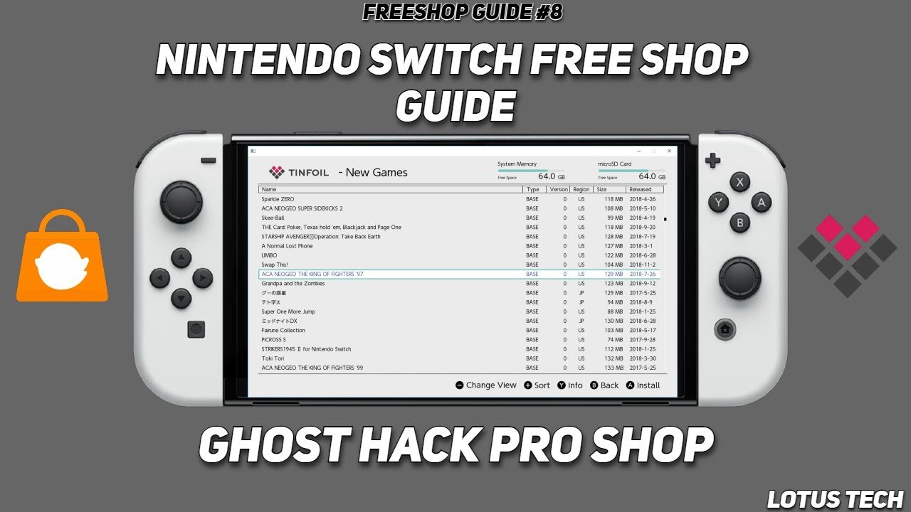 Руководство по бесплатному магазину №8 для модифицированной Nintendo Switch (Ghost Hacked Pro Shop)