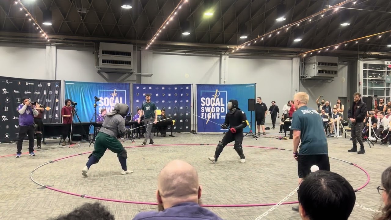 Miro Lahtela (Blue) vs Antoni Olbrychski (Gold) Longsword gold medal match in SoCal Swordfight 2025