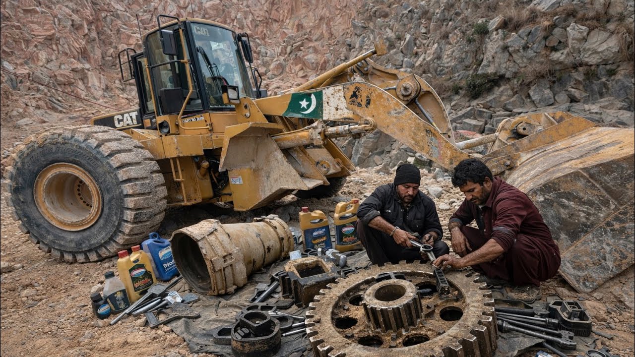 Caterpillar Front Gear Completely Broken | Heavy Equipment Shocking Repair