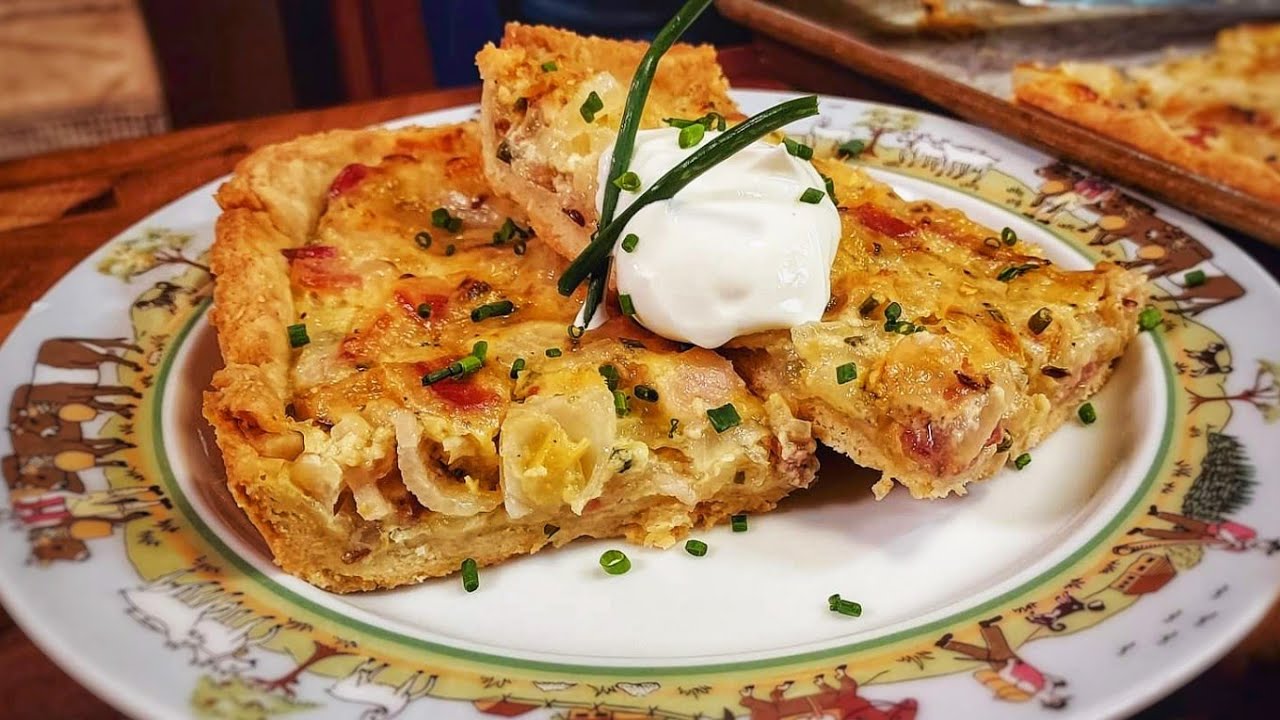 Zwiebelkuchen, a delicious but complicated German Onion Tart version.