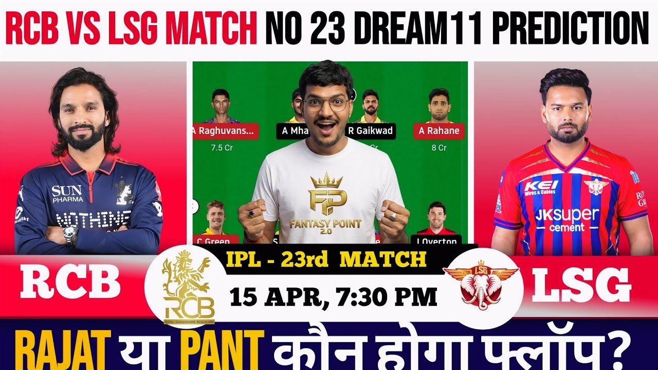 RCB vs LSG Dream11 Prediction | RCB vs LSG Dream11 | Bengaluru vs Lucknow T20 Match