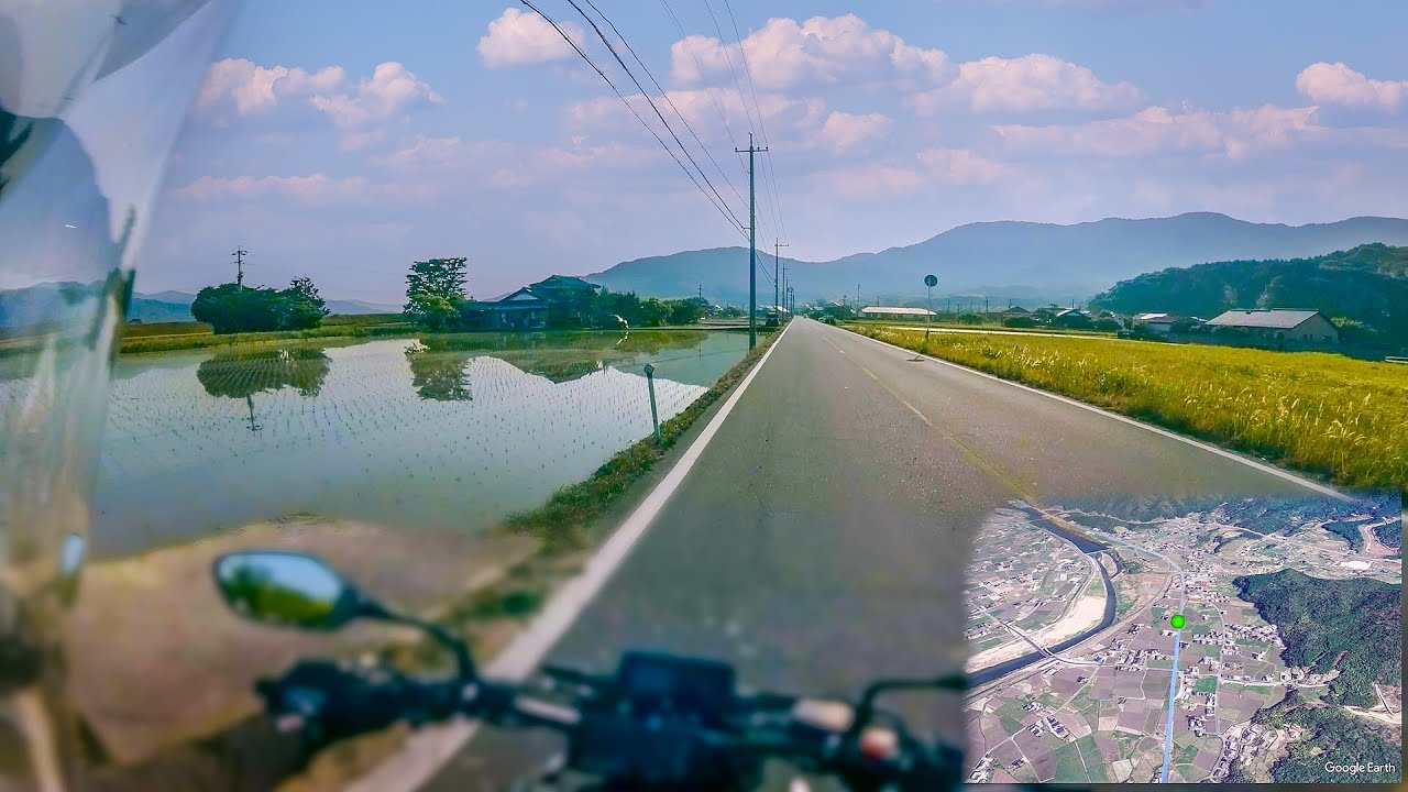 矢筈森林公園【山口県防府市上右田】→  馬神農免農道、【県道184号】三田尻港徳地線