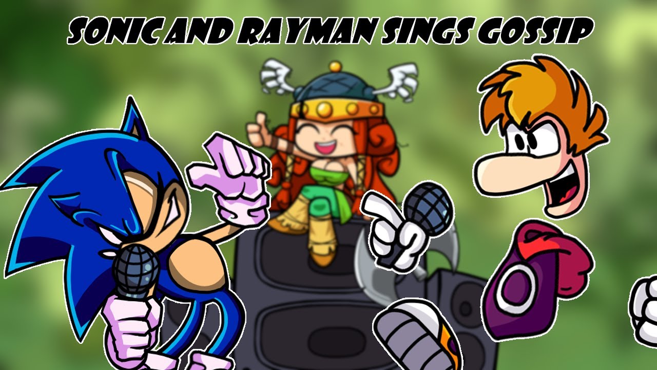 Sonic visits Rayman!/Gossip but Sonic and Rayman sings it  - FNF - SpiderThiago