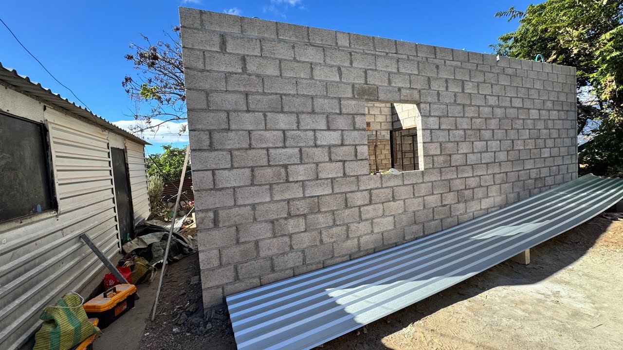 🔵 finalización de paredes en la NUEVA CASAdeWilliamyfamilia ( llegó el material del techo ) 🇸🇻
