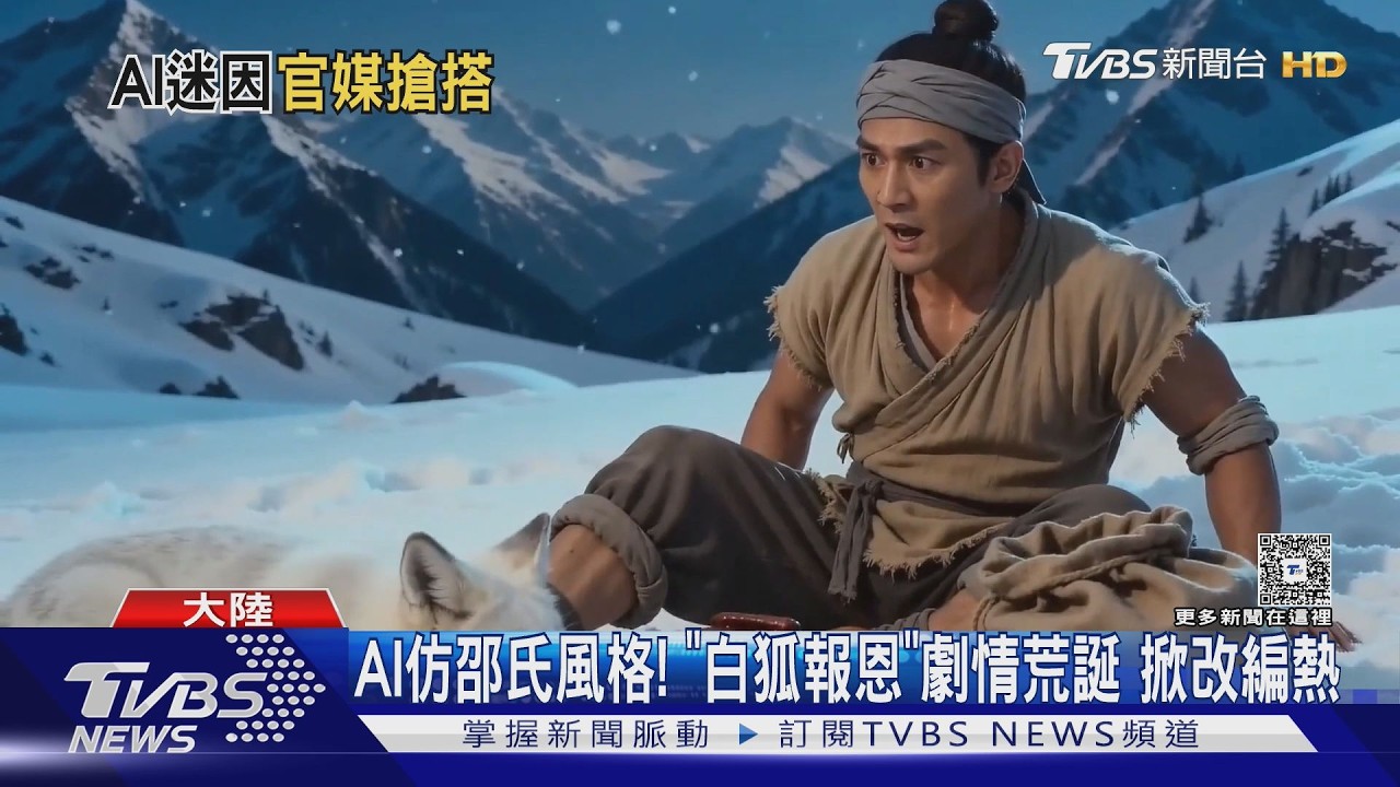「雪山救狐狸」AI短劇爆紅大陸解放軍.國企改編變政令宣導片｜TVBS新聞 @TVBSNEWS01