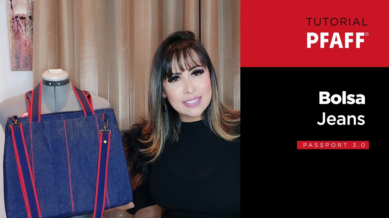 TUTORIAL PFAFF | Bolsa Jeans com Aline Domingues