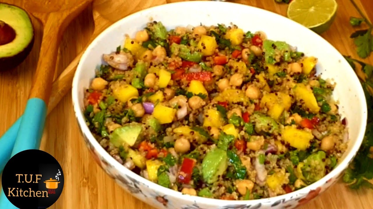 very healthy Quinoa salad with mango and avocado by Tuf kitchen 22 February 2021.