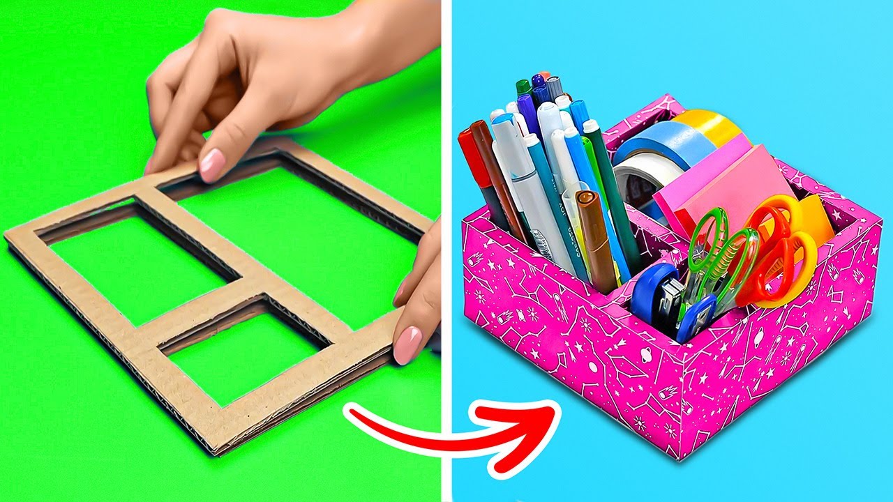 DIY- IDEAS DE CARTÓN MUY ORIGINALES Y CREACIONES PARA DECORAR EL HOGAR