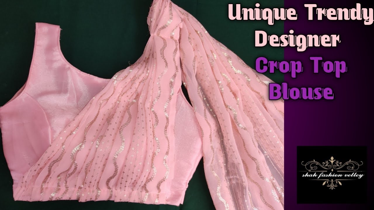 Attached dupatta crop top blouse design - cutting & stiching | 