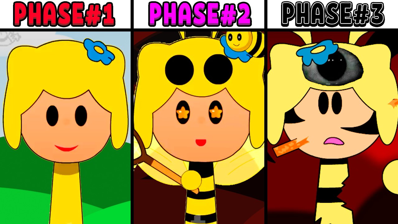 All Phases in New Incredibox Sprunki Oc of Bea: From Phase 1 to Phase 3
