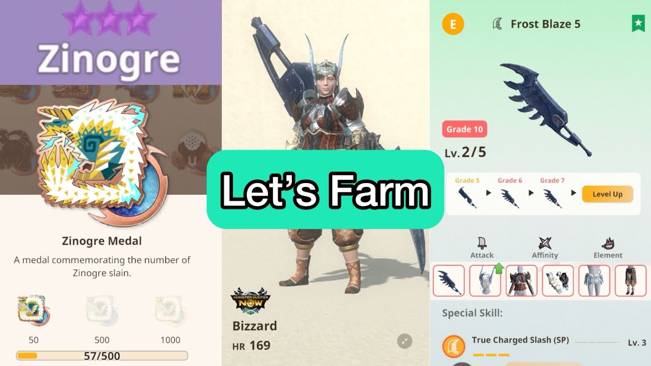 [MHN] Let’s Farm Zinogre 8 star Greatsword G10-2 Monster hunter now