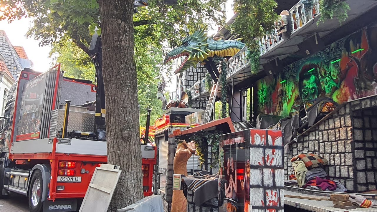 Transport en afbouw kermis Hoorn 2024
