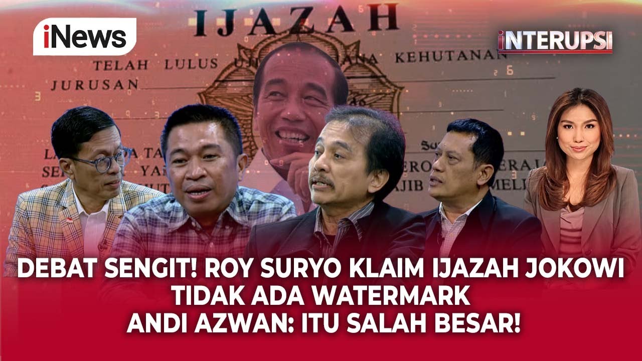 Ketegangan Meninggi! Roy Suryo Sebut Ijazah Jokowi Tanpa Watermark, Andi Azwan: “Itu Tidak Benar!”