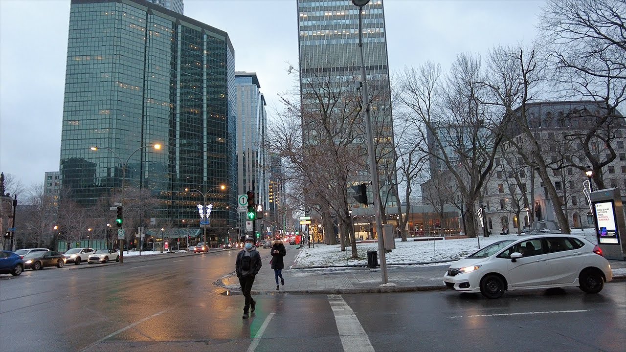 Montreal, Downtown - Winter 2020 / 2021 (This is a Video Testing 4k 60fps, daylight - no ext. mic.)