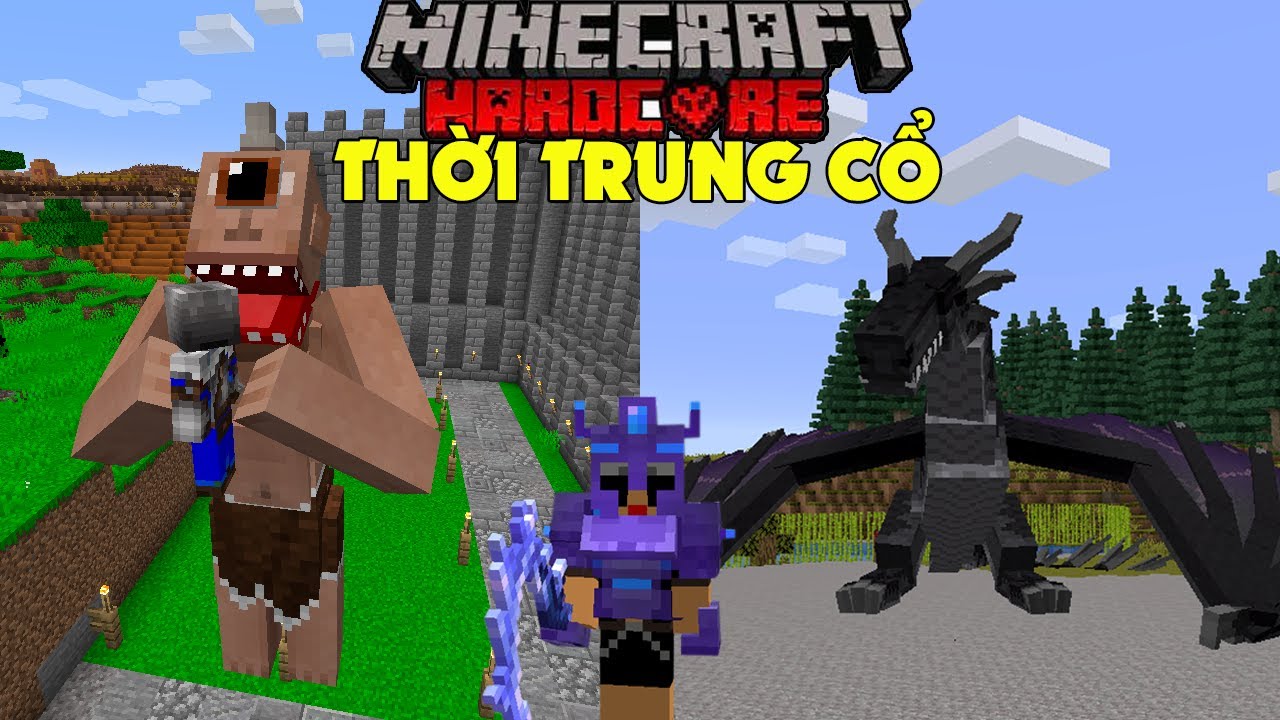 MÌNH SINH TỒN 100 NGÀY TRONG MINECRAFT THỜI TRUNG CỔ SIÊU KHÓ !