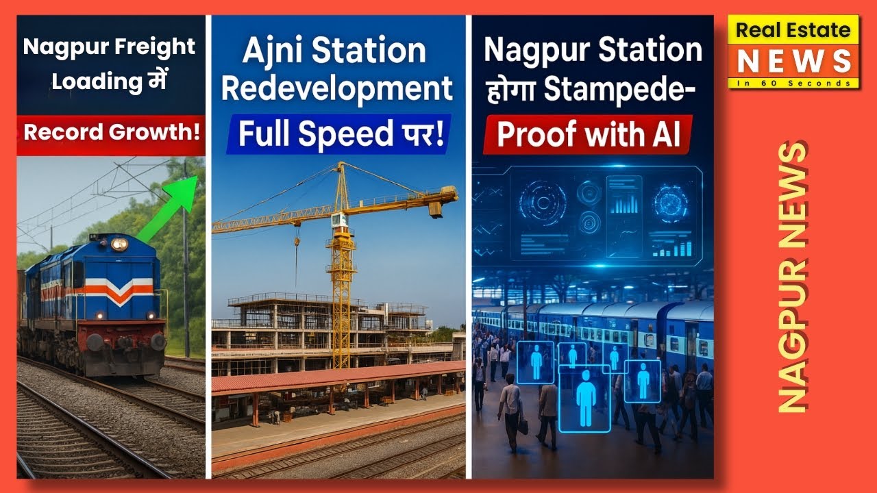 Nagpur 🚨 Freight Loading Record टूटे | Ajni Station Ultra-Modern | AI से Stampede-Proof Nagpur!