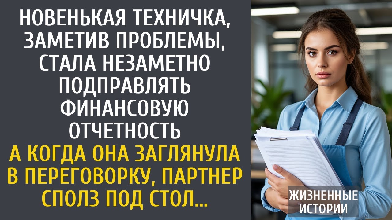 Новенькая техничка, заметив проблемы, стала незаметно подправлять отчетность… А зайдя на переговоры…