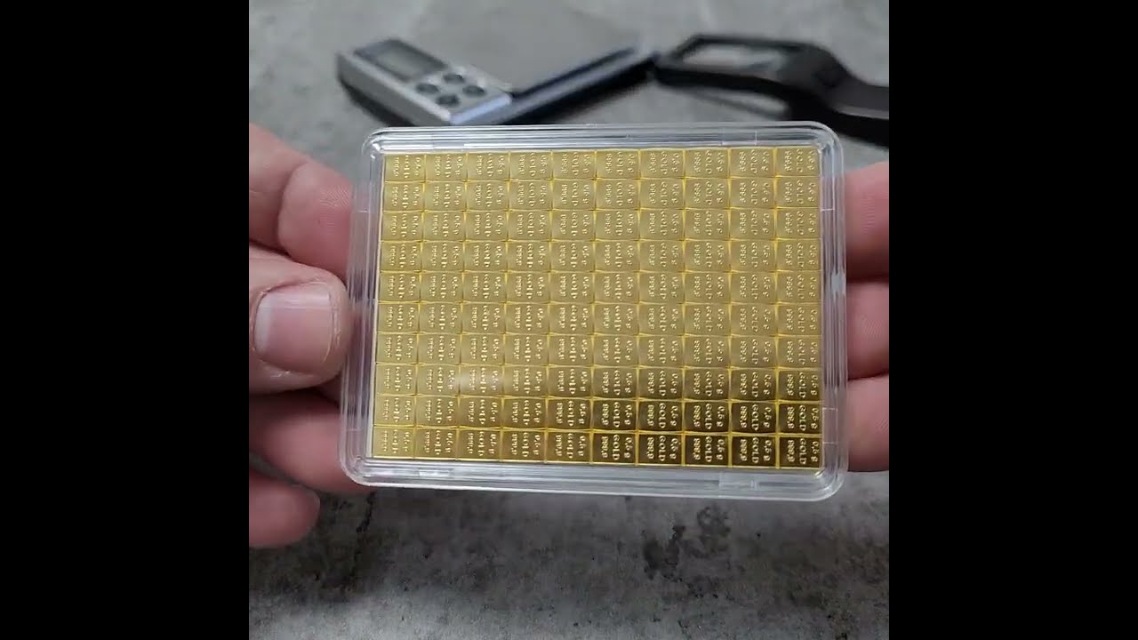 Goldbarren kaufen bei Edelmetallhaus Krone: Goldtafel Valcambi 100&times;0 5g