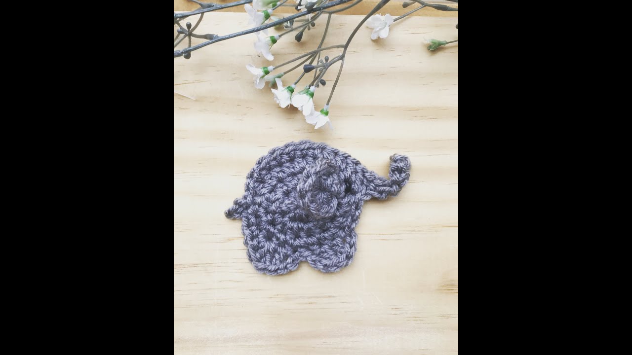 Crochet Elephant Appliqué