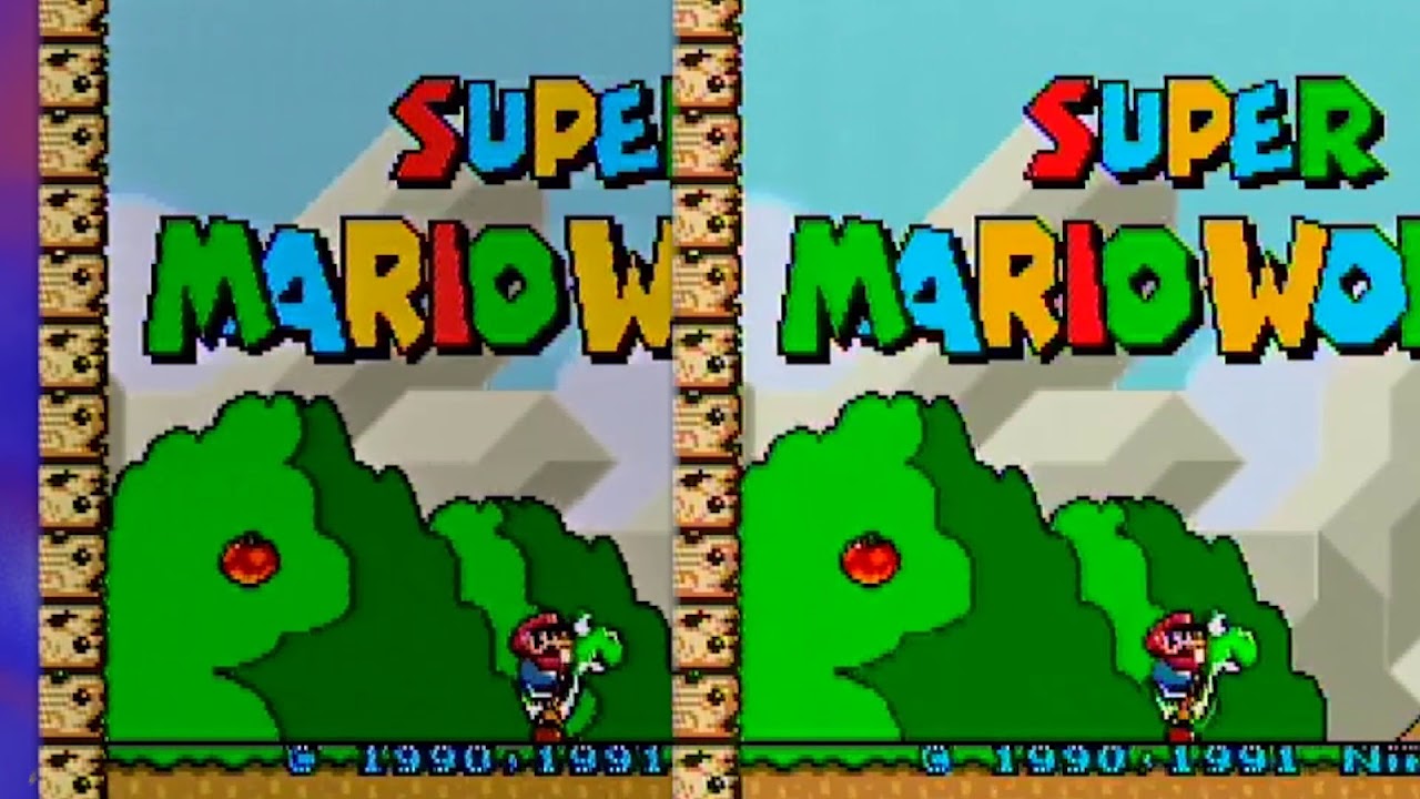 Original Super Famicom and 1CHIP Snes Jr. (SNS-101) Comparision