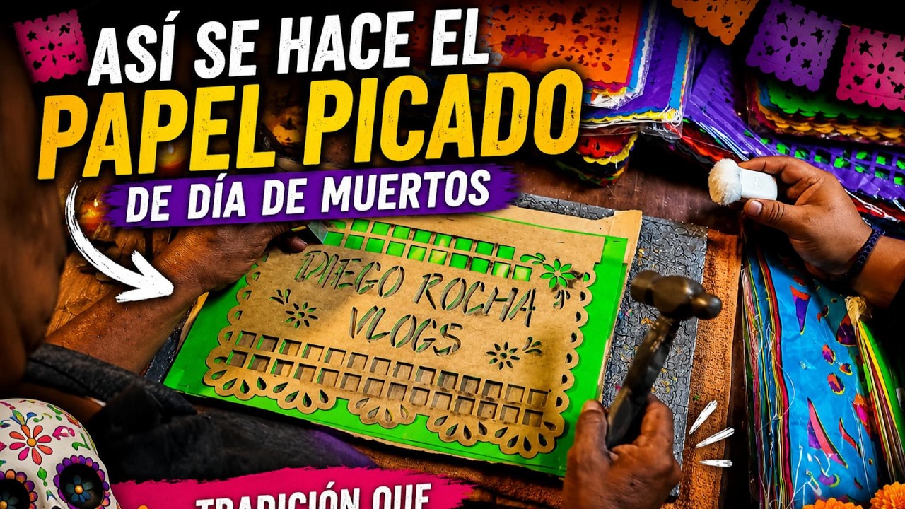 ​🎃​¡ESTA es la increíble elaboración del papel picado de Día de Muertos en Huixcolotla Puebla!​🎃​
