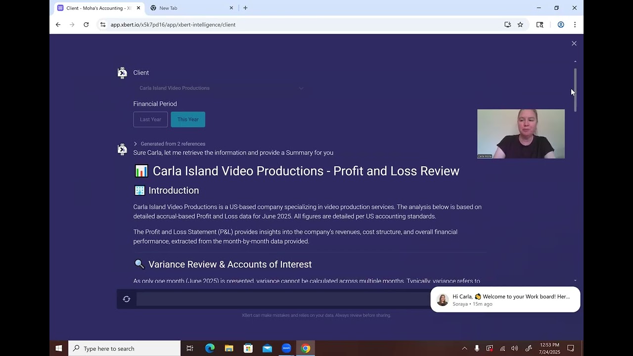 AI Accounting Demonstration with XBert