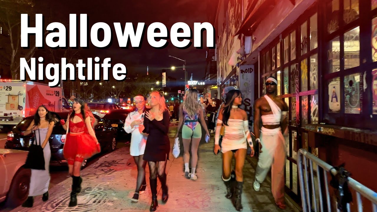 NEW YORK CITY Halloween Costumes 🇺🇸 Lower East Side Nightlife Walk 4K