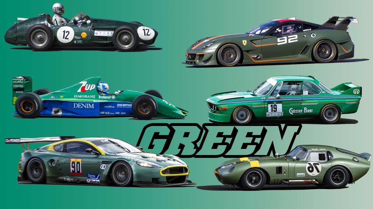 50 SHADES OF GREEN | DBR9, 250F, 911 RSR, T70, Huracan, M3, D-Type, Bentley, Manta, C5-R, ...