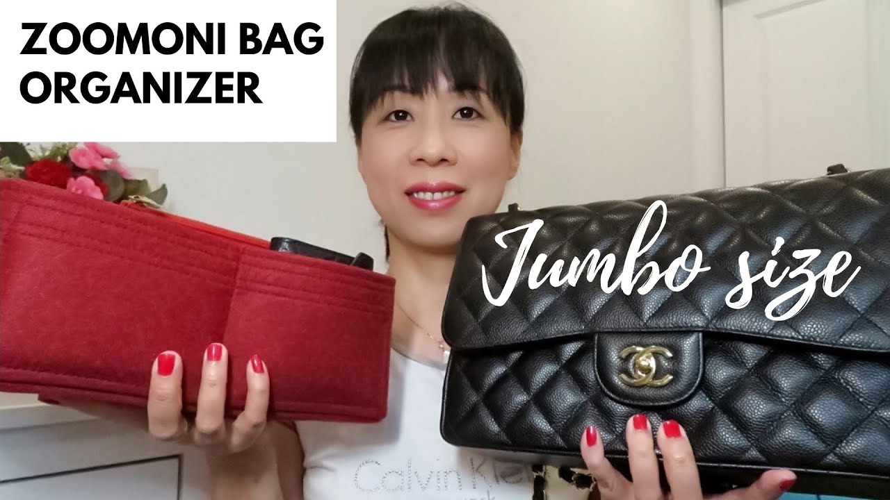 ZOOMONI BAG ORGANIZER REVIEW ON CHANEL JUMBO FLAP II CHANEL EASY CARRY FLAP REVIEW