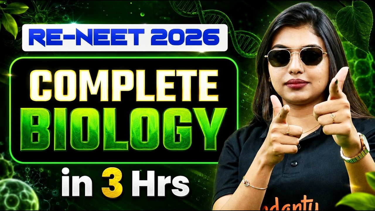 Complete Biology in 3 Hours! ⚡RE-NEET 2026 Full Syllabus One-Shot | Gopika Mam