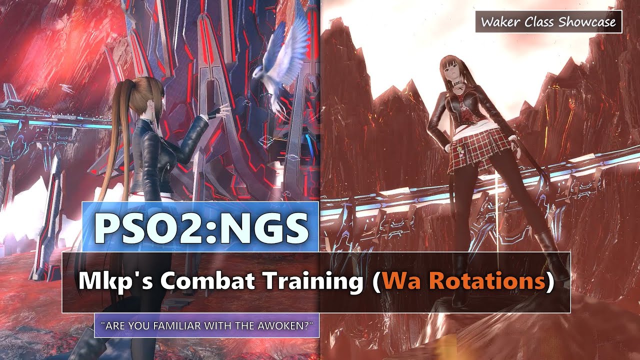 PSO2: NGS - Mkp's Combat Training - Rotations: Waker (Gameplay w/ Tips)