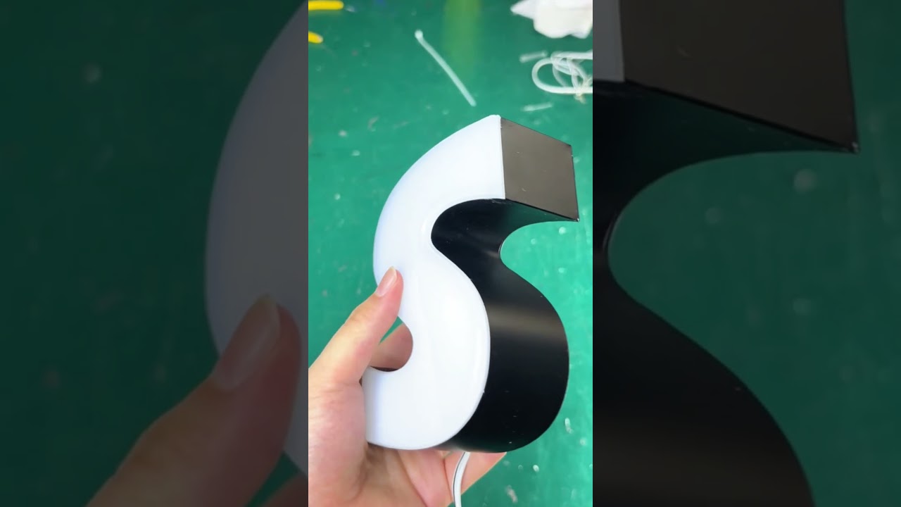 Painted waterproof metal luminous advertising signage.