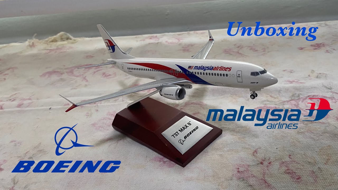 ✈️🇲🇾Hogan Wings Malaysia Airlines 10s Livery Boeing B737 Max 8 Unboxing(ASMR)