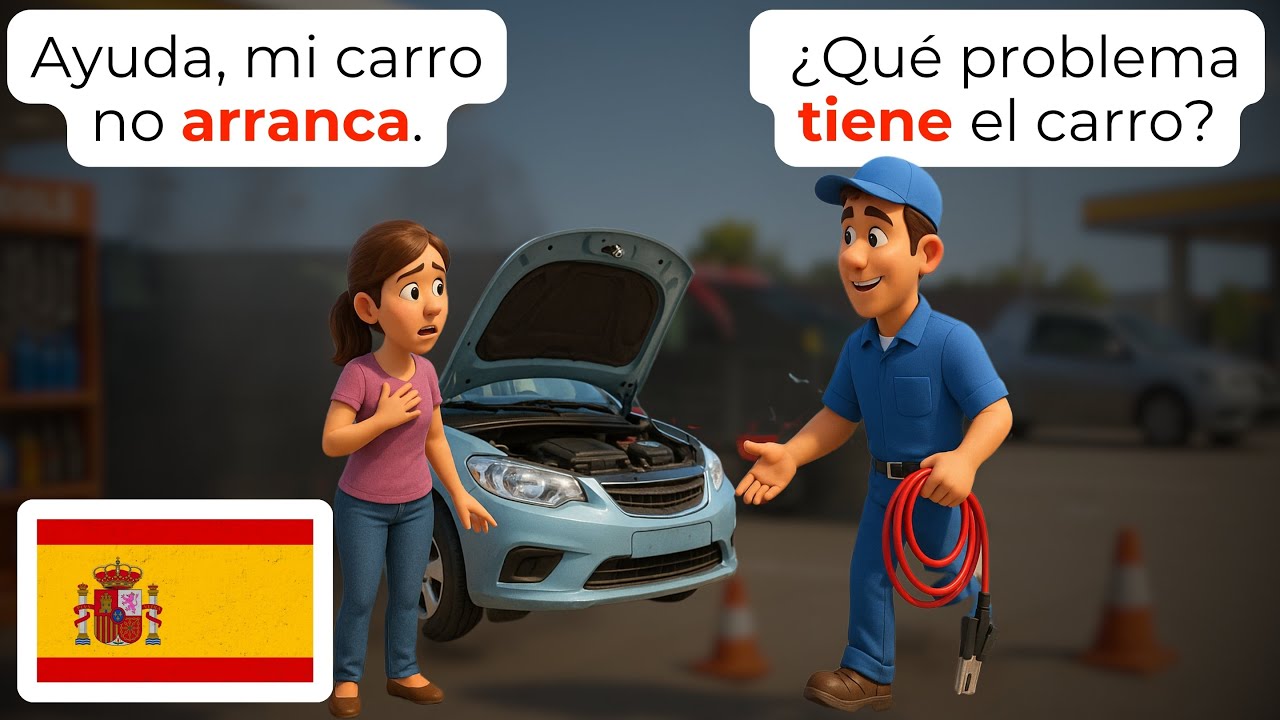 🇪🇸 Диалог на Заправке: Лёгкие Реальные Разговоры | A1-A2 | Изучайте Настоящий Испанский для Начин...