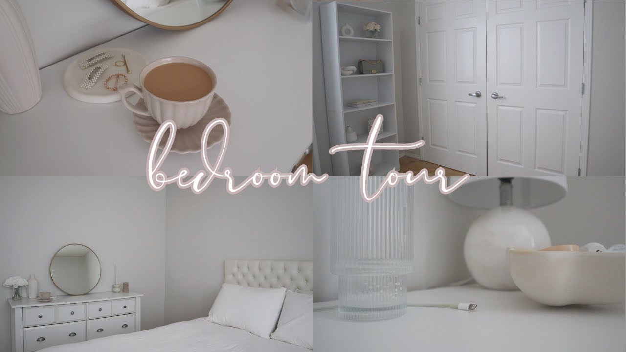 simple, neutral bedroom tour \\ clutter free (2024)